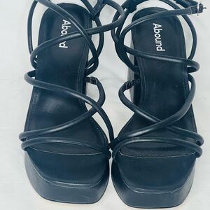 Abound Black Strappy Heels